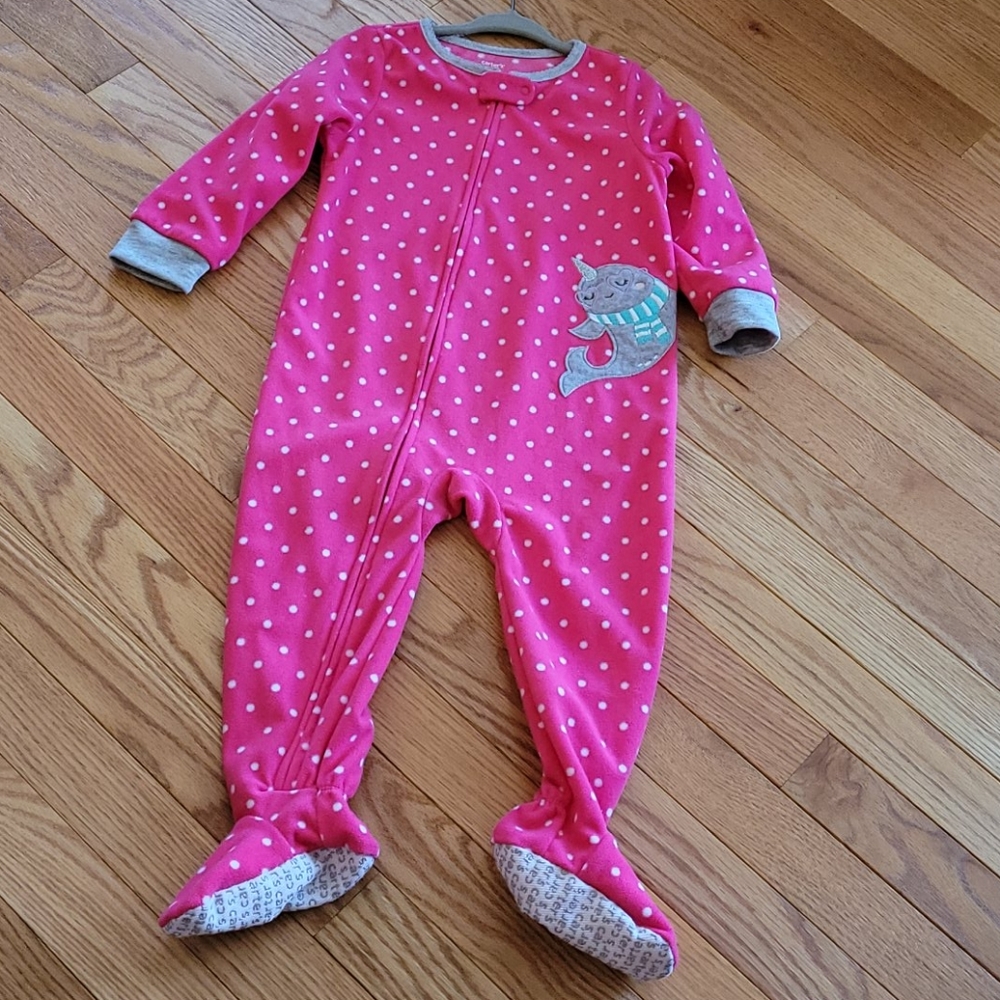 1-Piece Walrus Unicorn Fleece Footed PJs